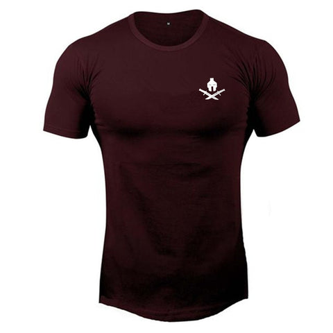 Image of O-neck t-shirt cotton bodybuilding Sport shirts