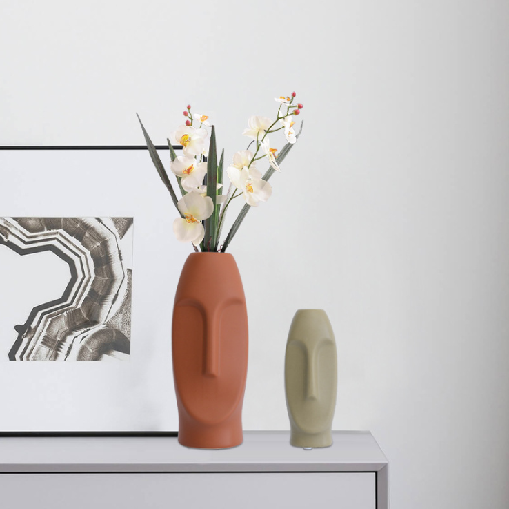 Art Face Ceramic Plants Pot