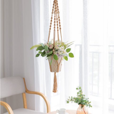 Image of Handmade Macrame Plant Hanger Wall Decoration