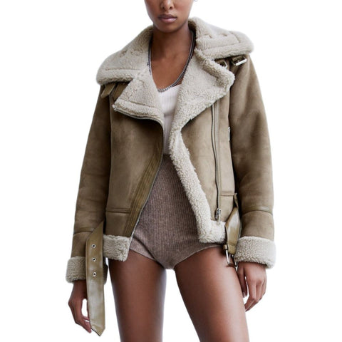 Image of Winter Women Faux Leather Fur Jackets