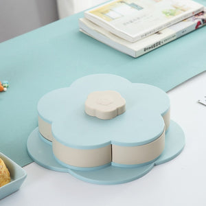 Petal-Shape Rotating Snack Storage Box