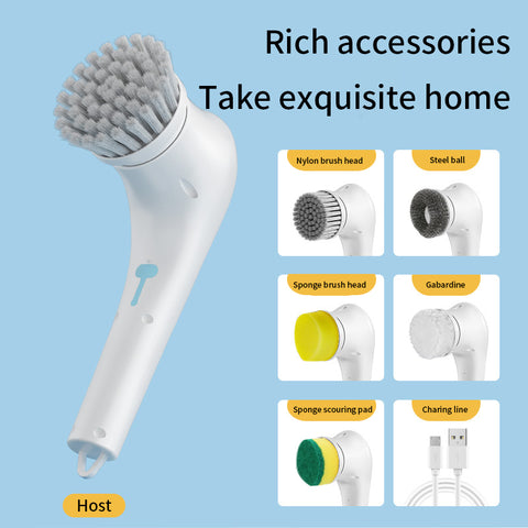 Image of 5 Heads Hand-Held Electric Cleaning Brush
