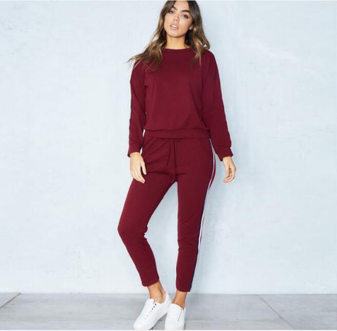 2 Piece Clothing Set Leisure Sports Suit Sweatshirt+Pants Tracksuit.