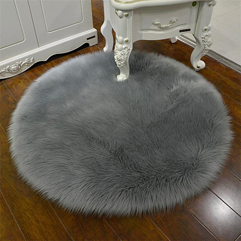 Image of Soft Artificial Rug Chair Cover Bedroom Mat.