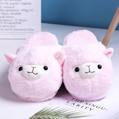 Image of Cute Cartoon  Furry Slippers.