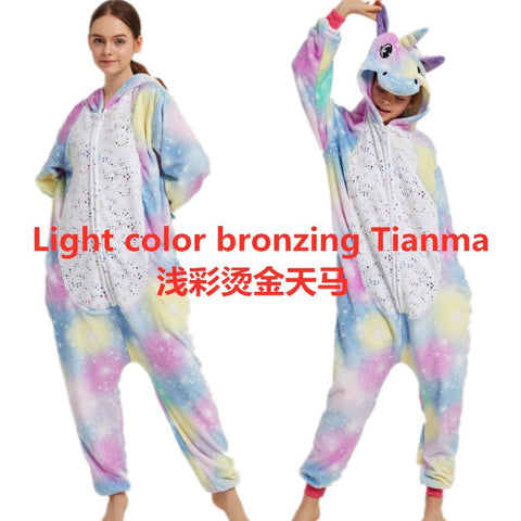 Image of Unicorn Rainbow One-Piece Pajamas