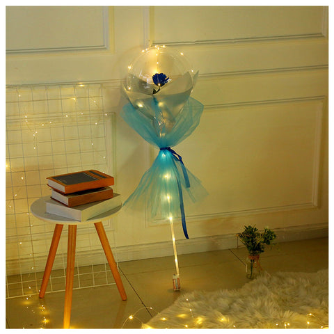 Image of LED Luminous Balloon Rose Bouquet