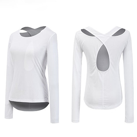 Image of Long Sleeve Sports Top Shirt Gym Workout.