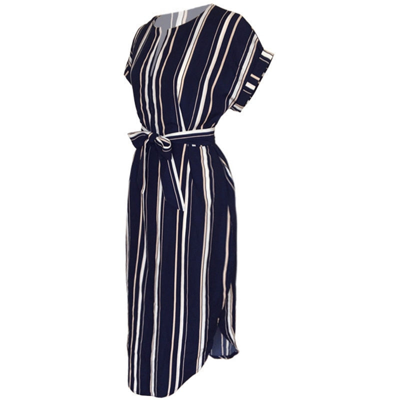 Striped Office Pencil Dress