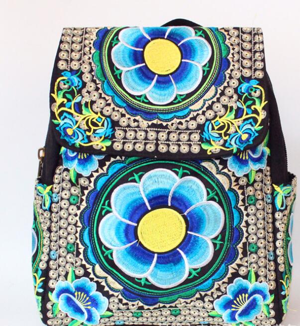 Vintage Embroidery Canvas Backpacks