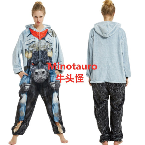 Image of Minotaur Elk Husky One-Piece Pyjamas