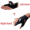 Fingerless Gloves with LED Light Waterproof Flashlight Gloves.