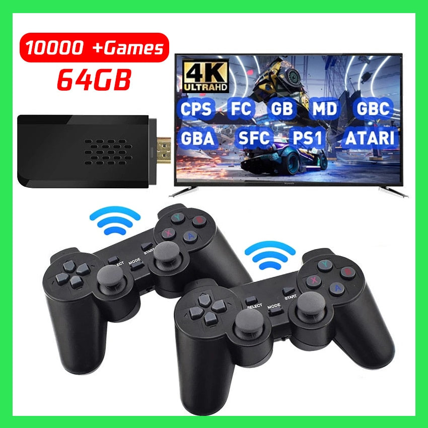 4K Game Stick 2.4G Wireless Controller PS1/FC Joystick