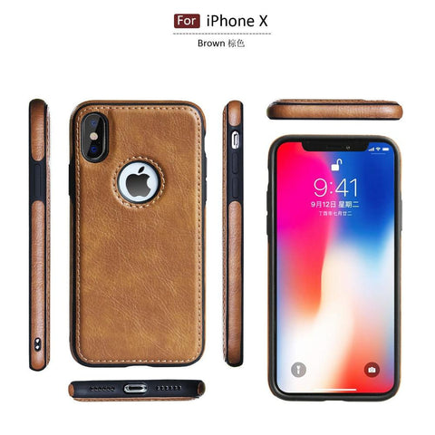 Image of Luxury Slim PU Leather Case for iPhone.