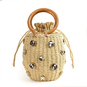 Crystal Straw Bag