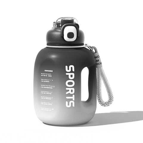 Image of 1.7L Super Capacity Gradient Straw Sports Fitness Water Bottle