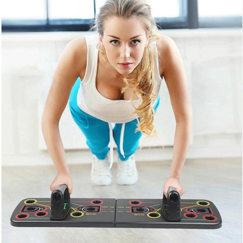 Image of 9 in 1 Push Up Board with Multifunction Fitness Exercise Tools.