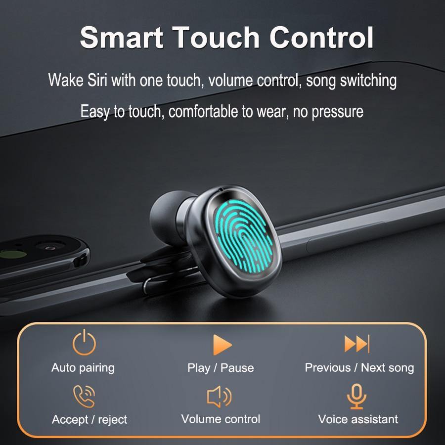 B9 Bluetooth Earphone Metal Matte Wireless Headphones TWS 5.0 Touch Earphones 8D Stereo.