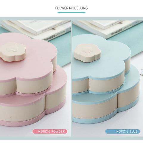 Image of Petal-Shape Rotating Snack Storage Box