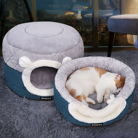 Image of Soft Plush Puppy Cushion Pet Bed