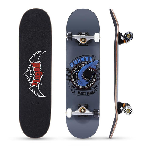 Image of PUENTE 608 ABEC - 9 Adult Four-wheel Double Maple Skateboard.