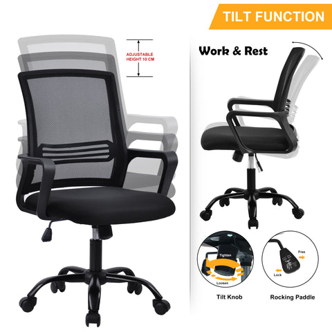 Image of Computer Chair for Home Office (Black)