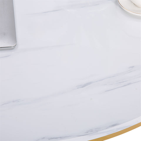 Image of Marble Simple Round Coffee Table