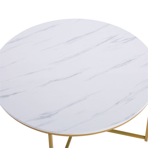 Image of Marble Simple Round Coffee Table