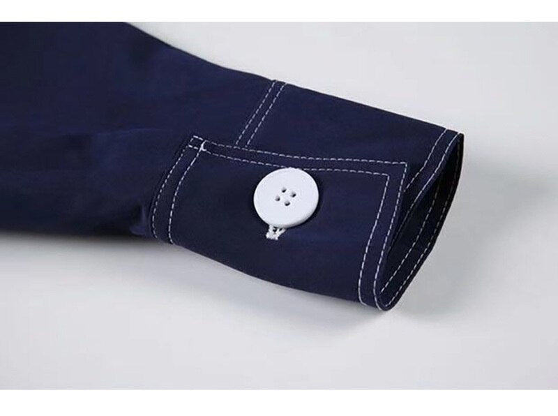 Denim Blouse New Lapel Long Sleeve Loose Fit Shirt