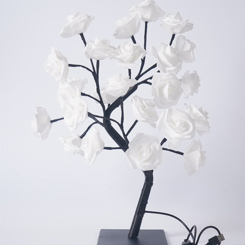 Image of Led Rose Tree Bouquet Table Lamp