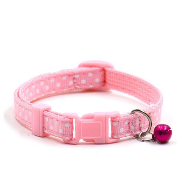 1Pc Adjustable Dot Printed Little Dog Collars.