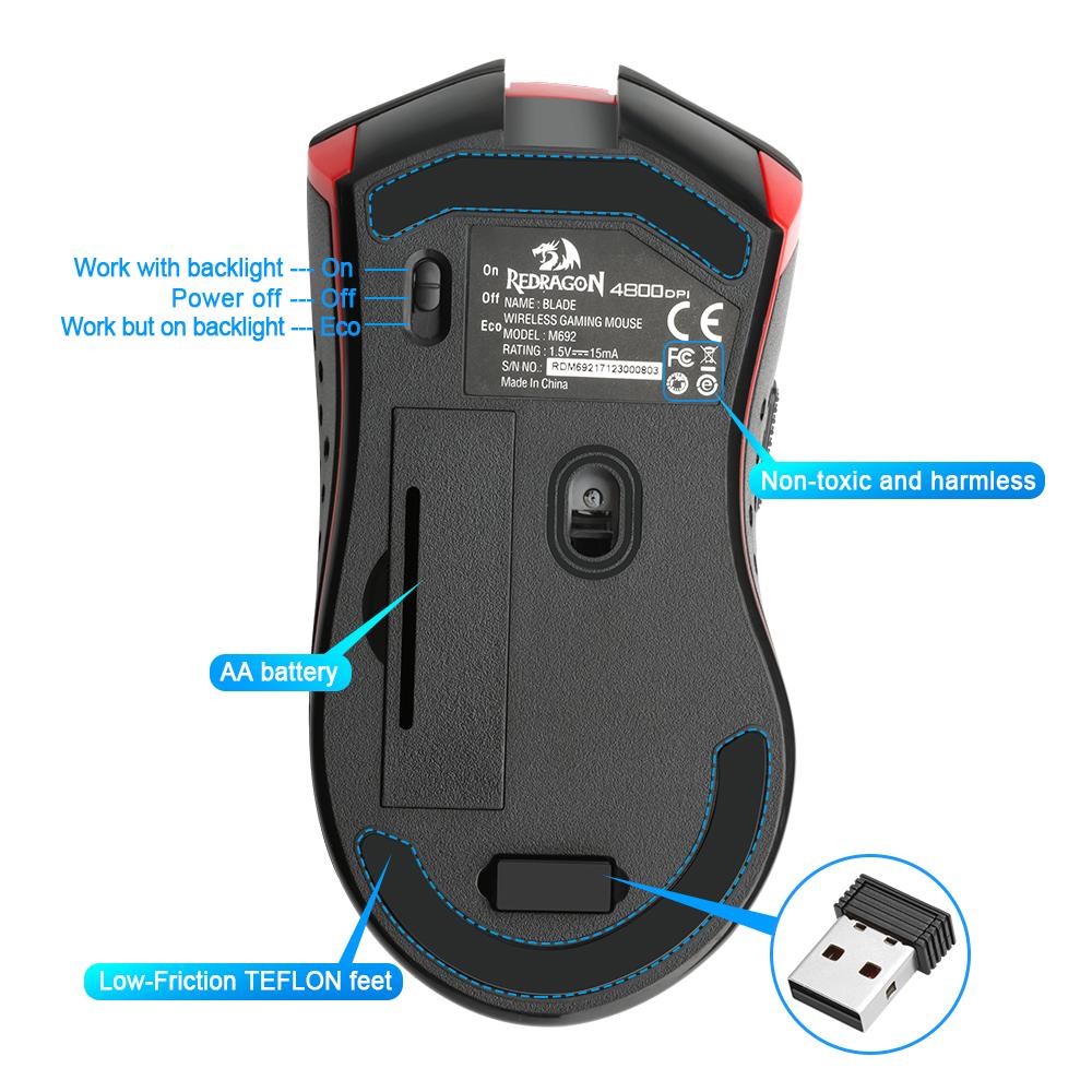 Redragon USB Wireless Gaming Mouse