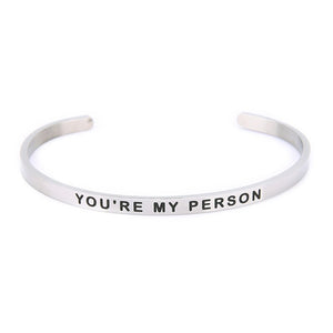 You Are My Person Lettering Bracelets