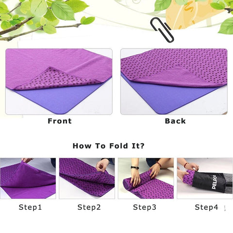 Image of Yoga Mat Cover Towel Blanket For Fitness Exercise.