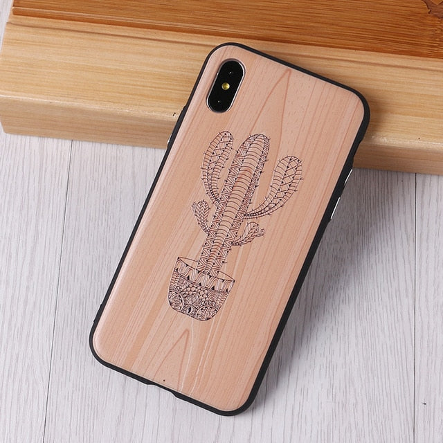 Imitative Wood Cover For Iphone