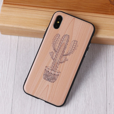 Image of Imitative Wood Cover For Iphone