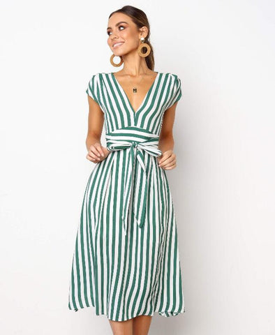 Image of Casual Stripe Dress