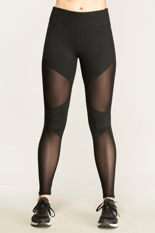 Image of Polyester Leggings Black Yoga Pants.