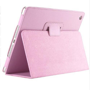 Auto Flip Litchi PU Leather Cover For New ipad.