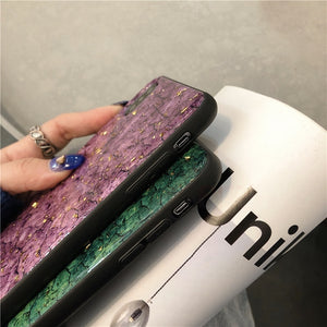 Marble Glitter Phone Case For iPhone