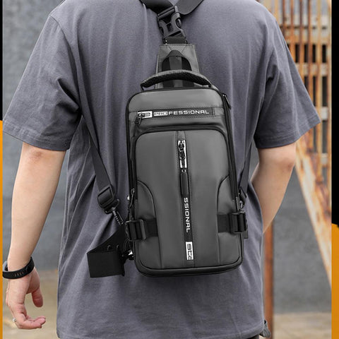 Image of Nylon USB Charging Pack Chest Bags