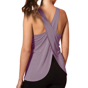 Cross Back Sleeveless Tops