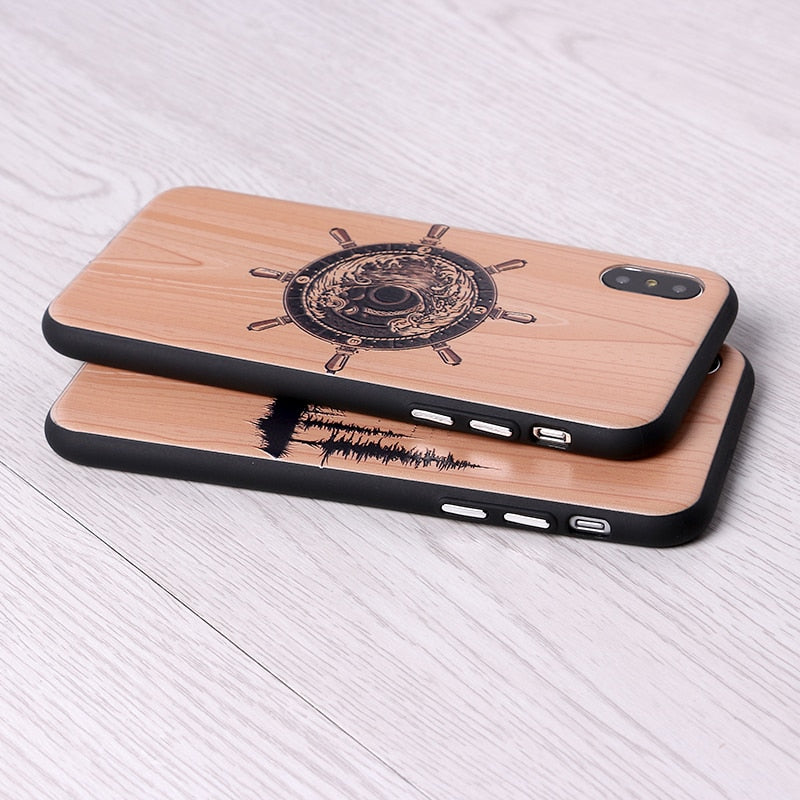 Imitative Wood Cover For Iphone