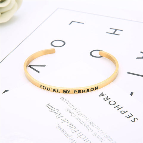 Image of You Are My Person Lettering Bracelets