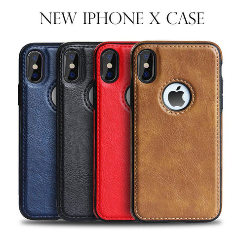 Image of Luxury Slim PU Leather Case for iPhone.