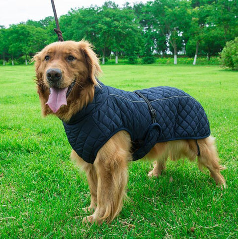 Image of Dog Clothes Winter Thickening Warm Pet Reflective Outdoor Jacket Coat.