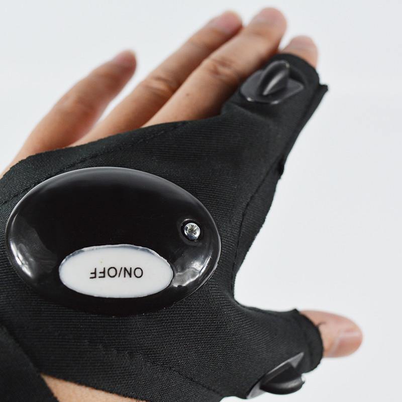 1 Piece Magic Strap Fingerless Led Glove Light Night.