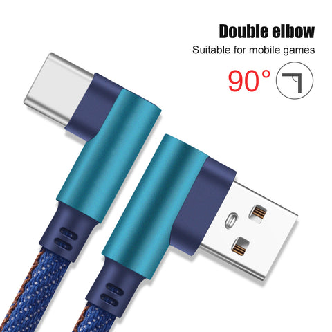 Image of USB Type C 90 Degree Samsung S8 S9 Note Cable