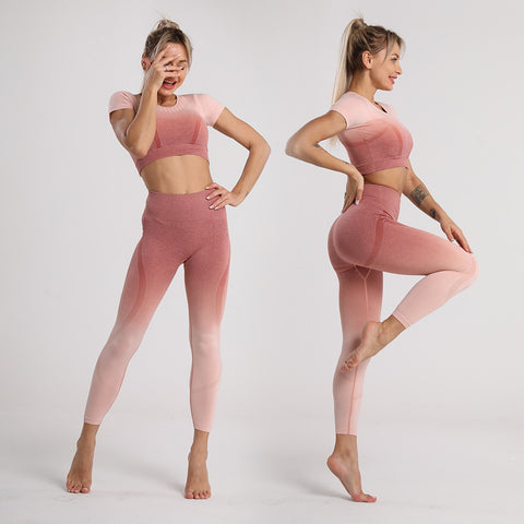 Image of Two-piece Seamless Women's Yoga Suit