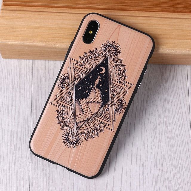 Imitative Wood Cover For Iphone